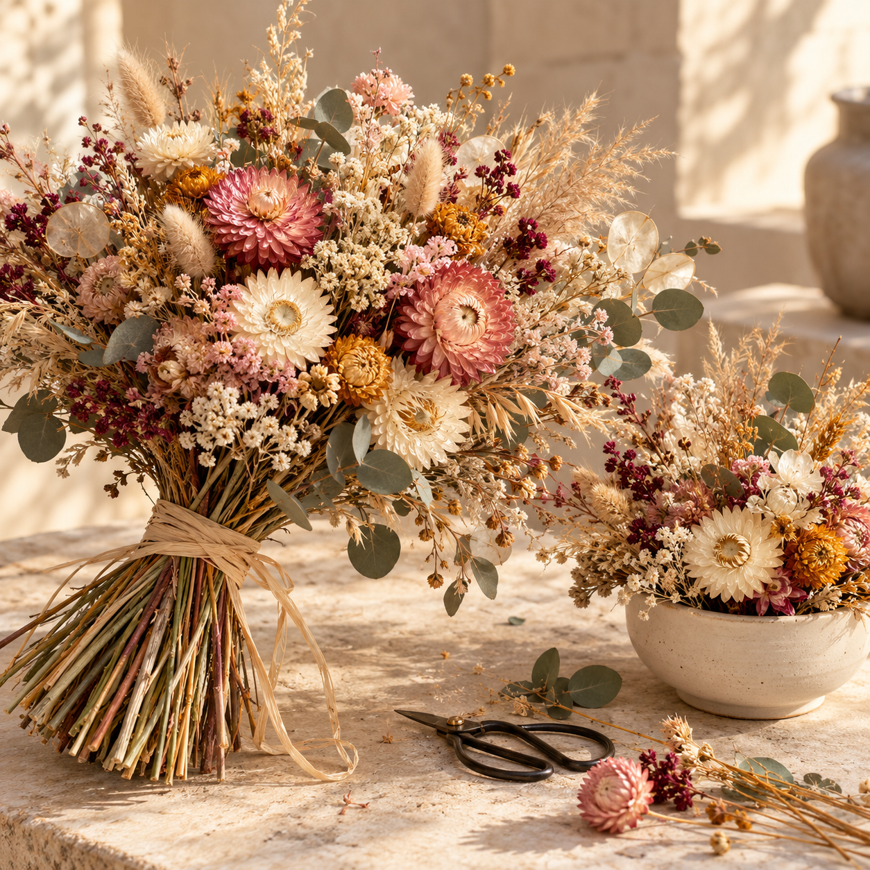 Corso base in presenza · Fiori secchi e stabilizzati · 2 giorni